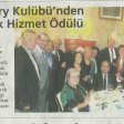 Tandoğan Rotary Kulübü’nden Üzmez’e Meslek Hizmet Ödülü