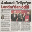 Ankaralı Trilye’ye Londra’dan ödül